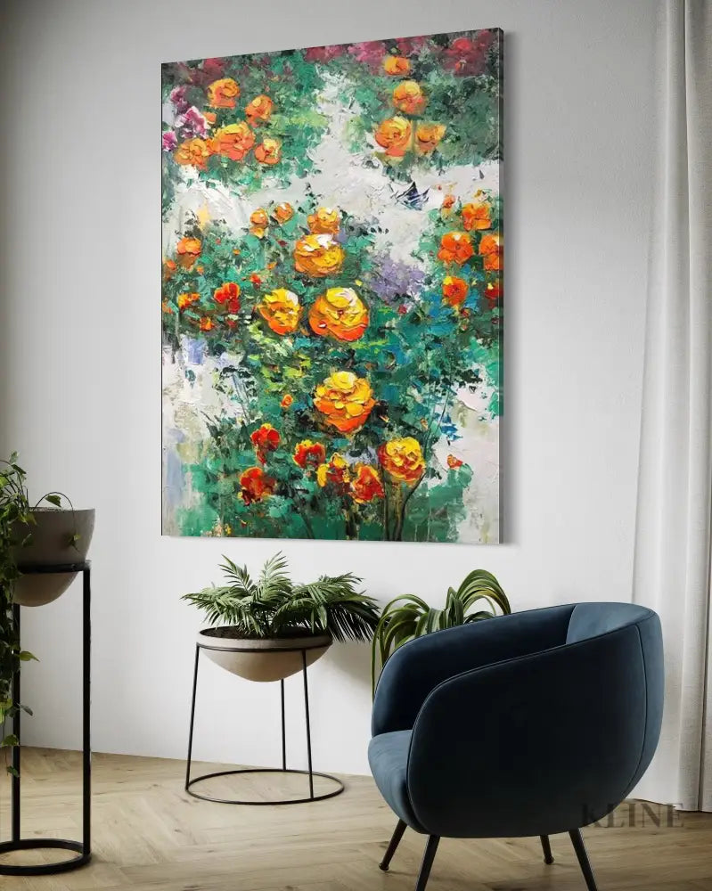 Tangerine Breeze - Hand Painting