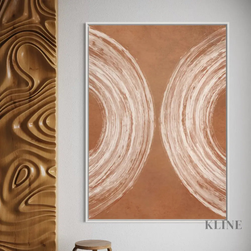 Terracotta Curves - Hand Painting