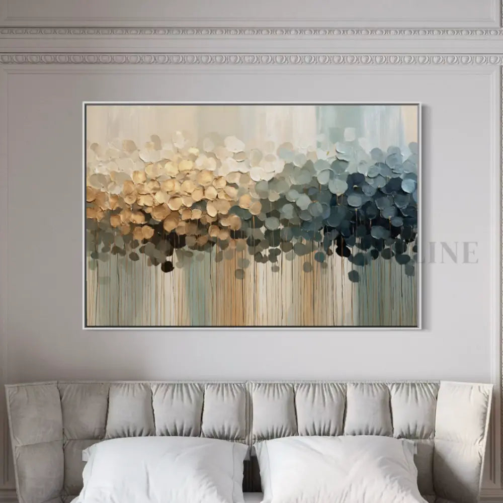 Textured Botanical Rain - Hand Painting