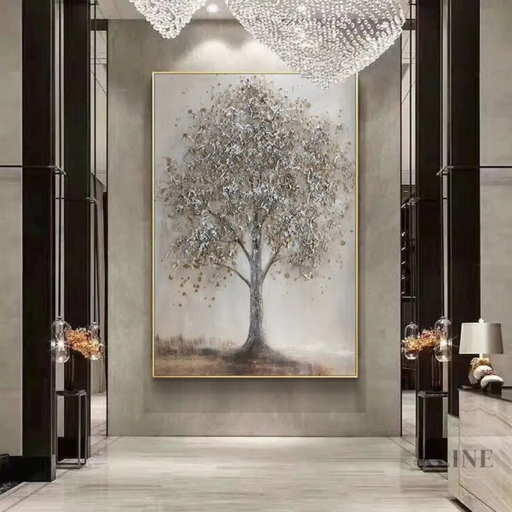 Textured Tree Form - Hand Painting