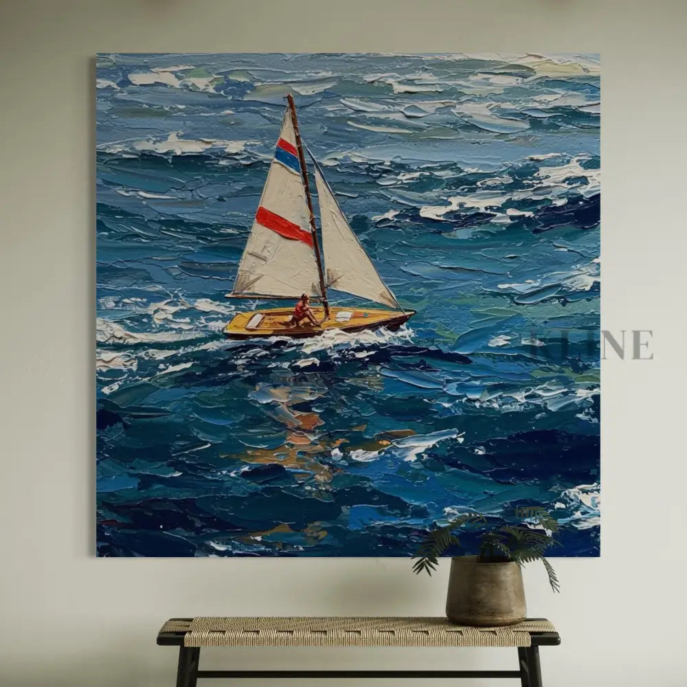 The Blue Heart of the Sea - Hand Painting