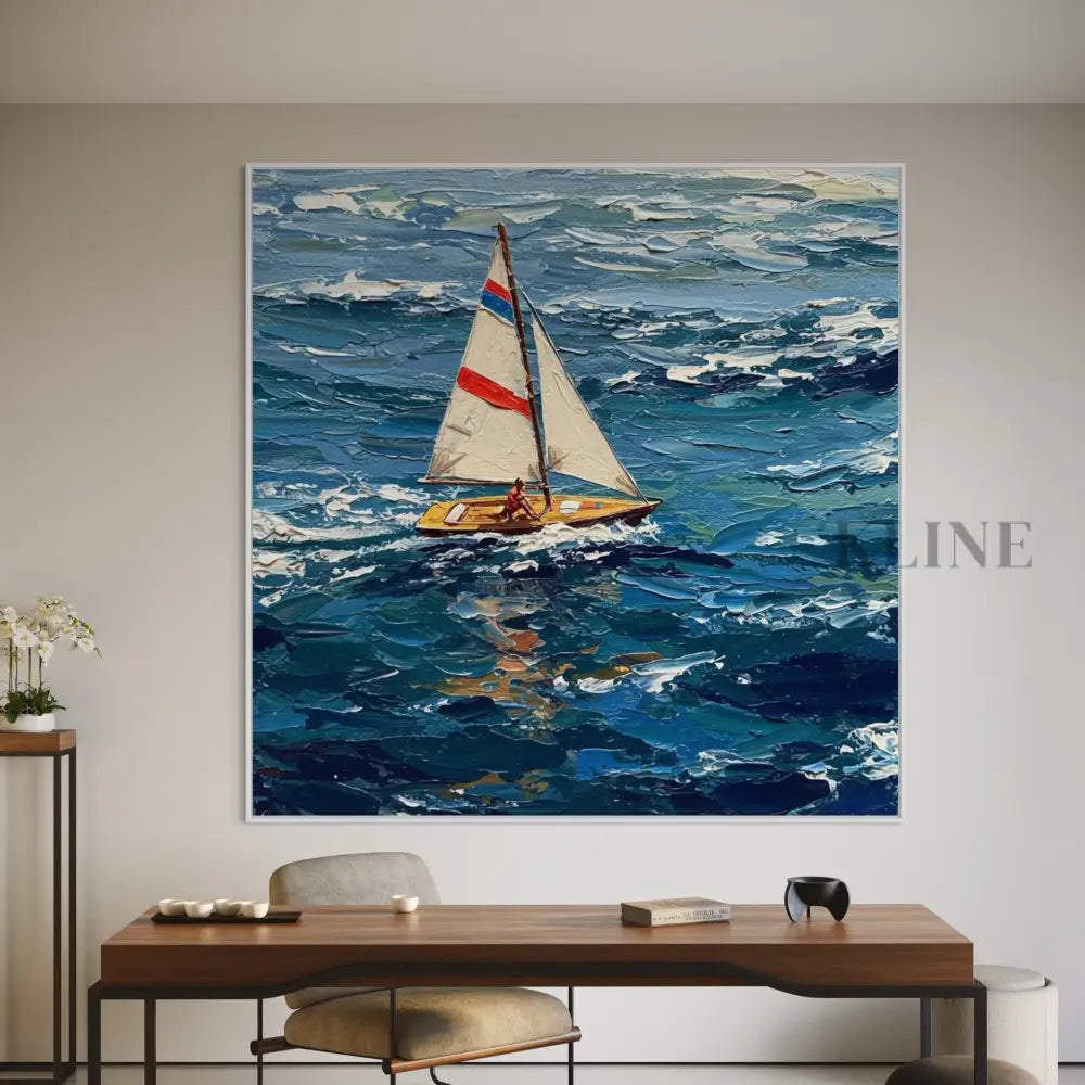 The Blue Heart of the Sea - Hand Painting