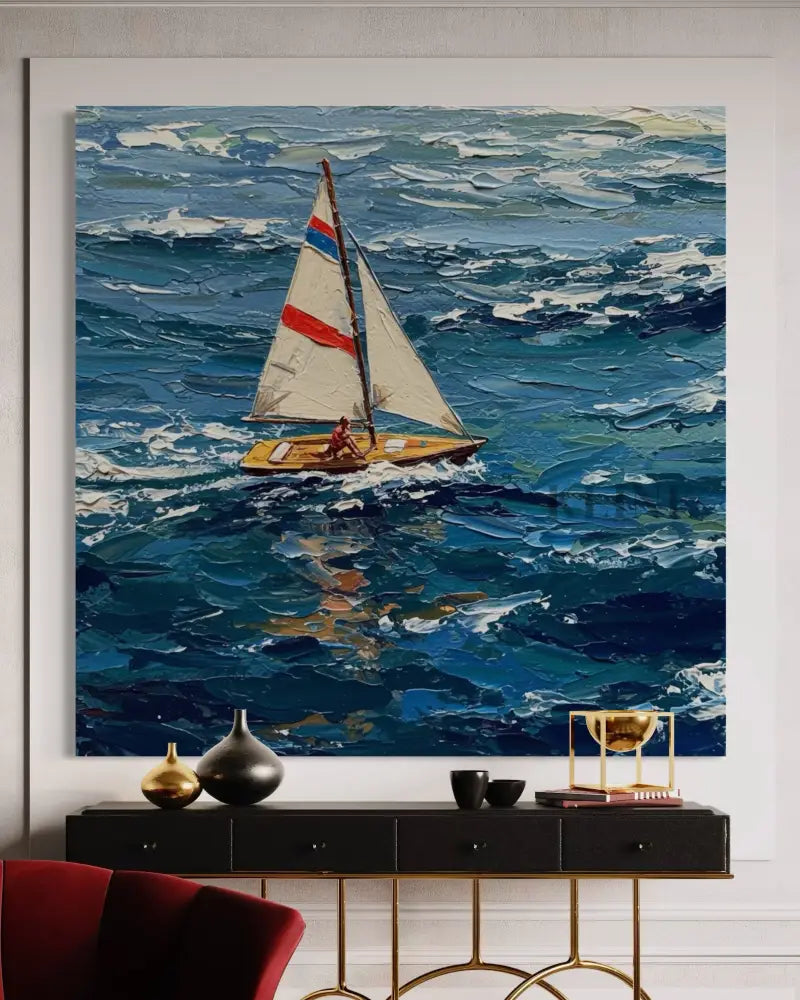 The Blue Heart of the Sea - Hand Painting