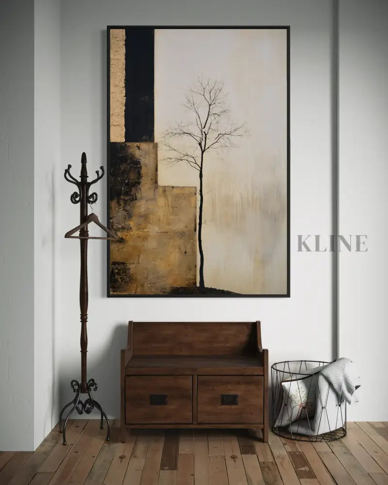 The Lone Black Tree - Hand Painting