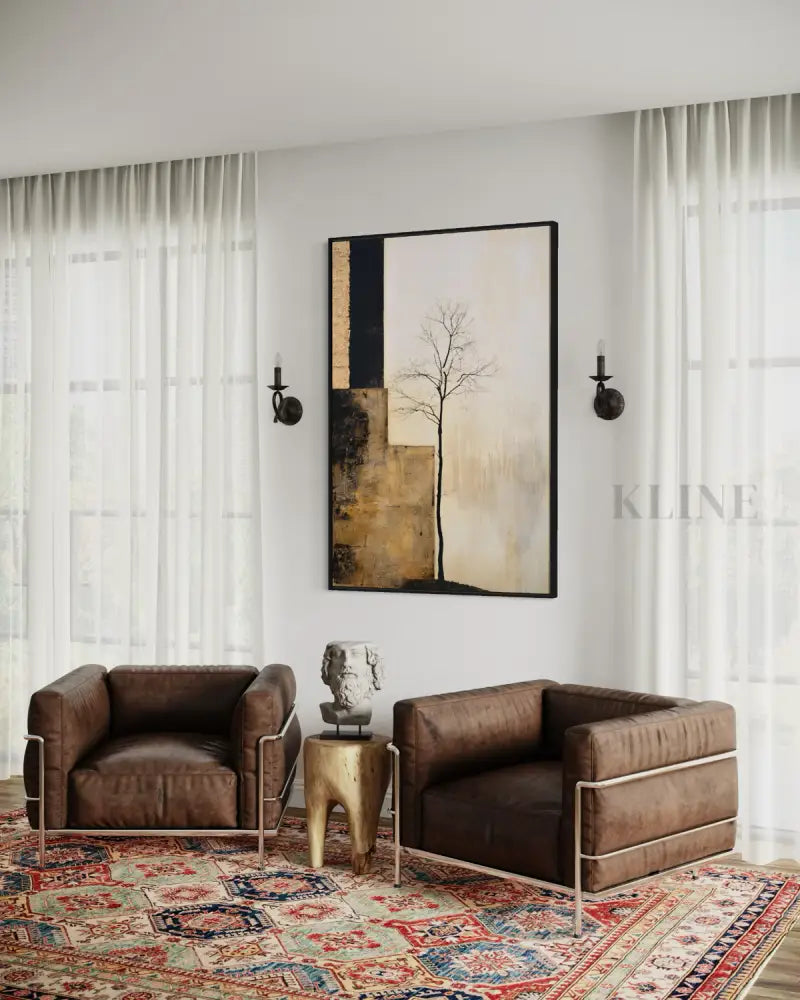The Lone Black Tree - Hand Painting
