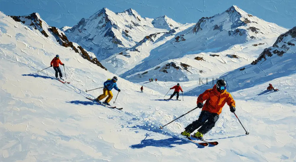 The Skier’s Path 1 - Hand Painting