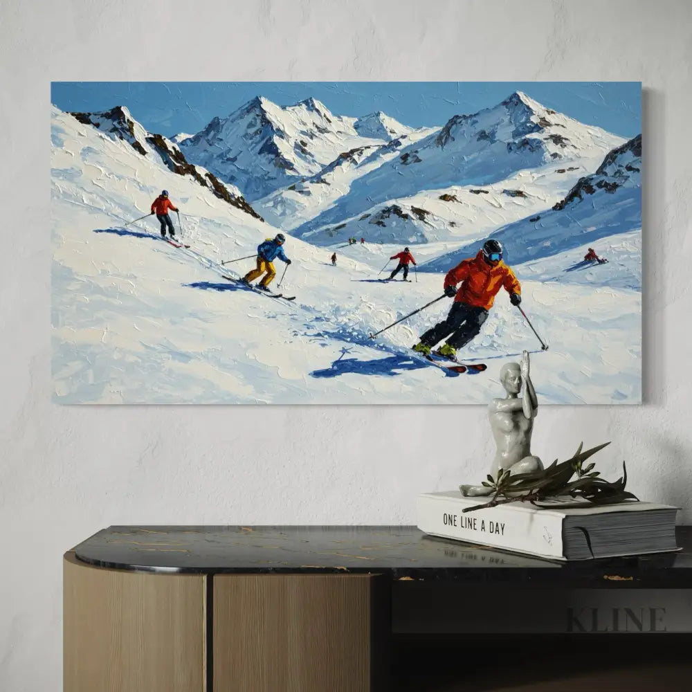 The Skier’s Path 1 - Hand Painting