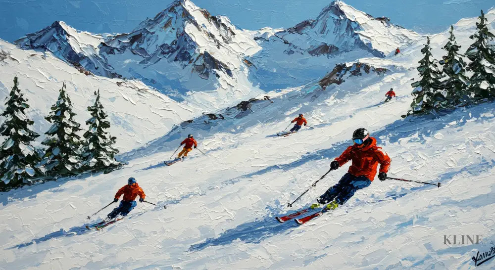 The Skier’s Path 2 - Hand Painting