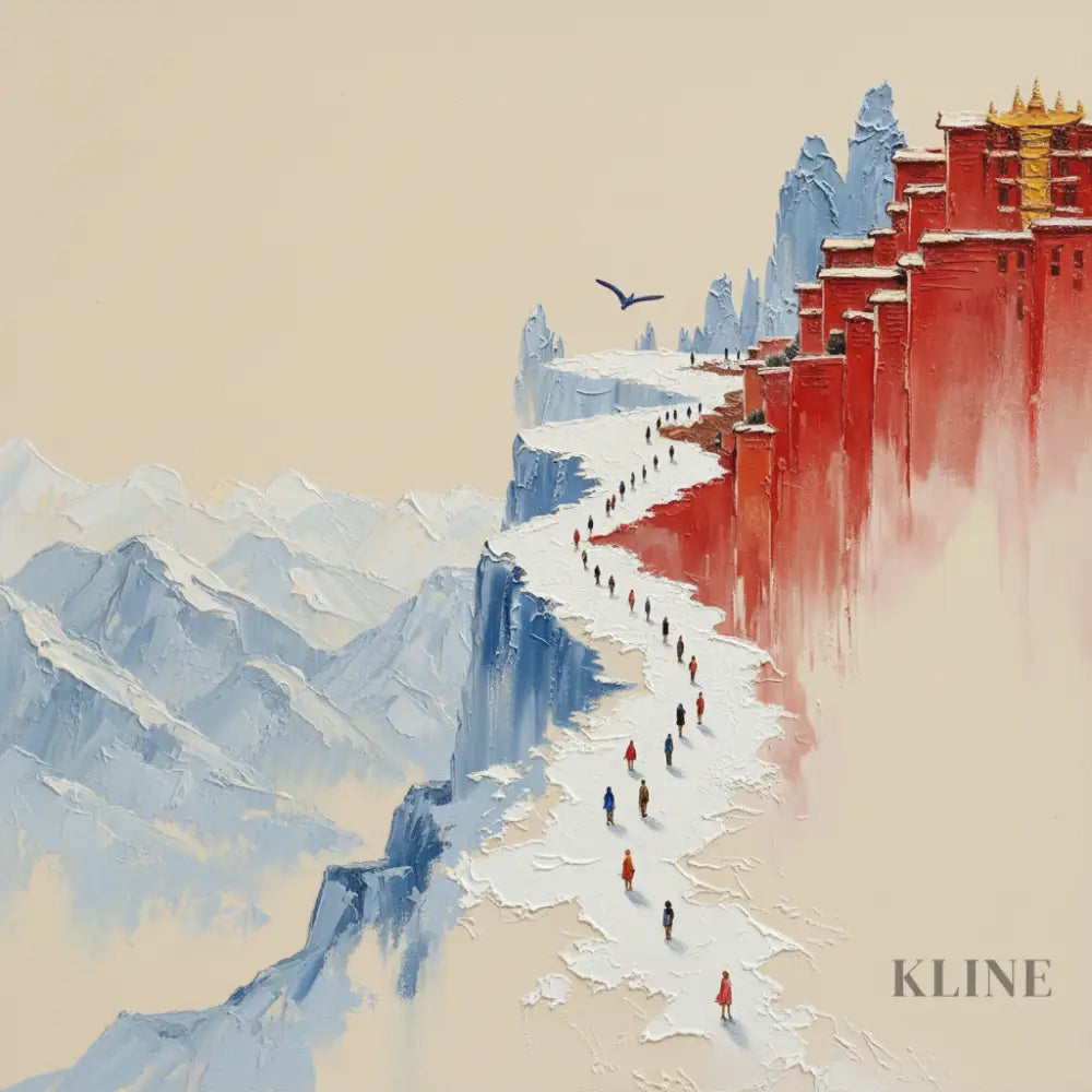 Tibetan Pilgrimage - Hand Painting