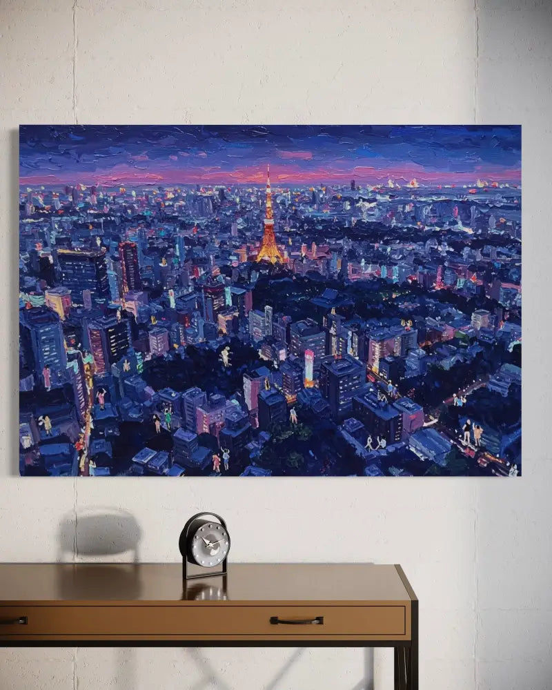 Tokyo Twilight Glow - Hand Painting