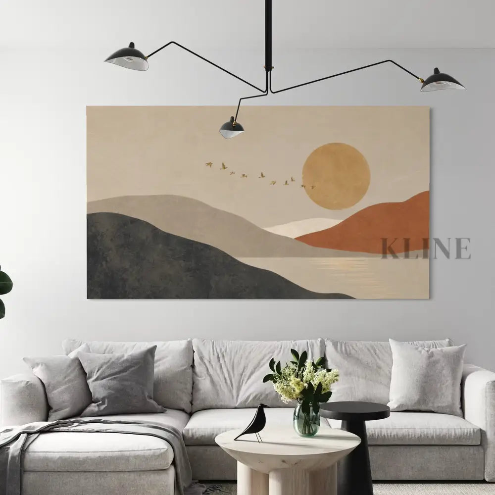 Toward the Setting Sun - Hand Painting