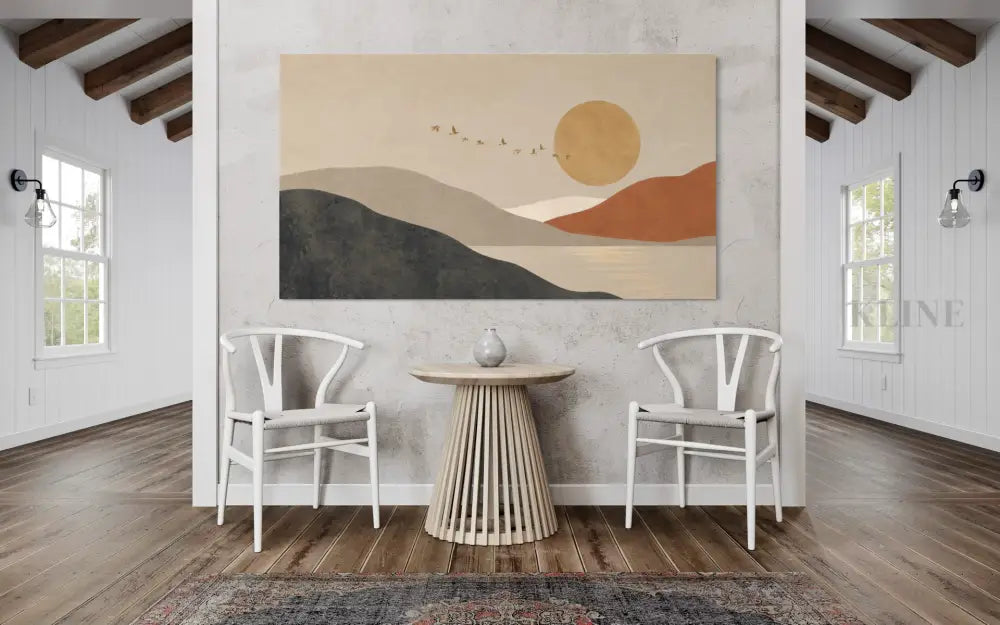 Toward the Setting Sun - Hand Painting