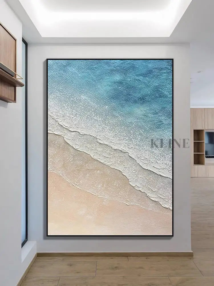 Tranquility and Seascape Textured Painting - Hand Painting