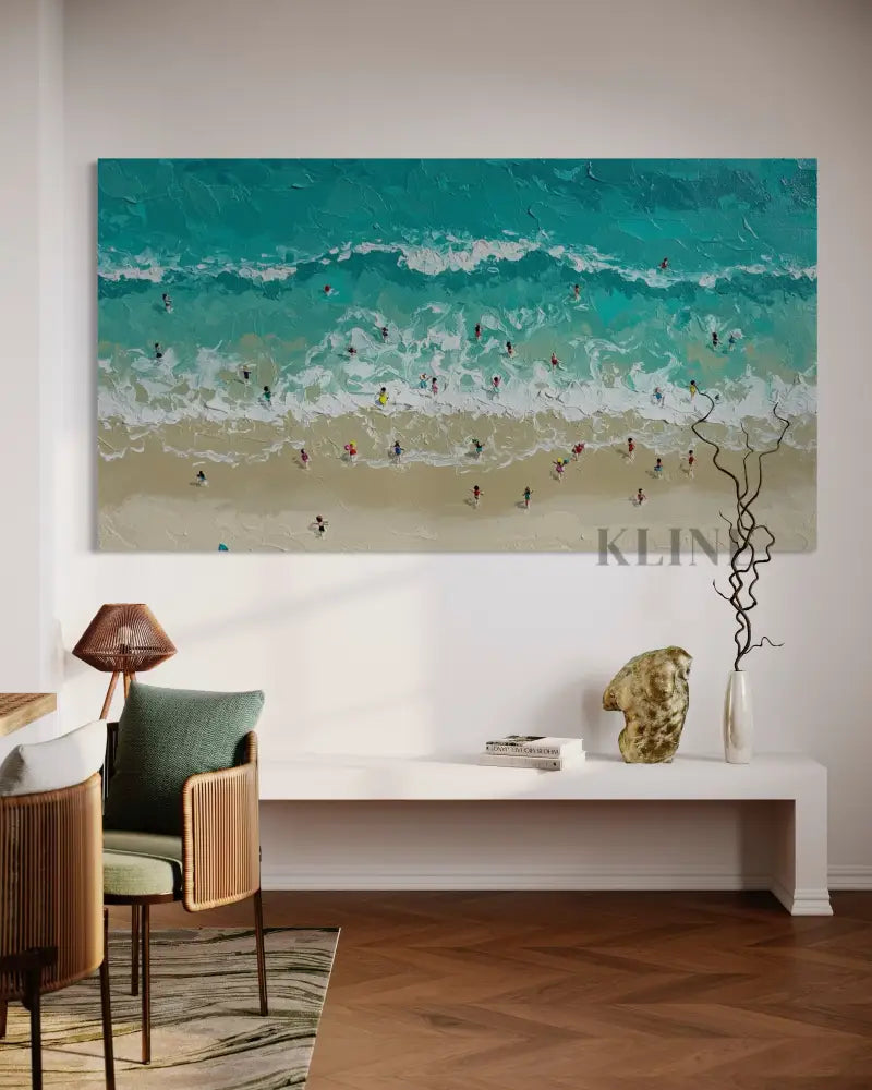 Turquoise Embrace 1 - Hand Painting