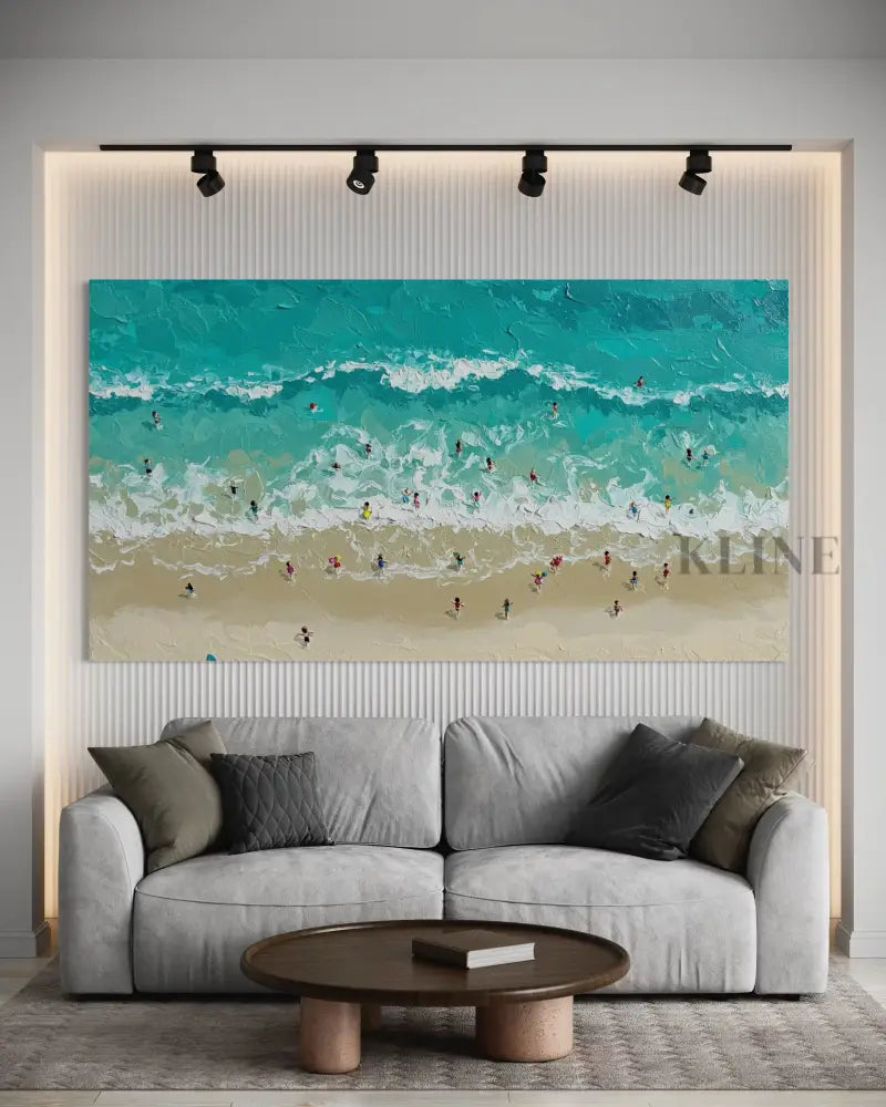 Turquoise Embrace 1 - Hand Painting