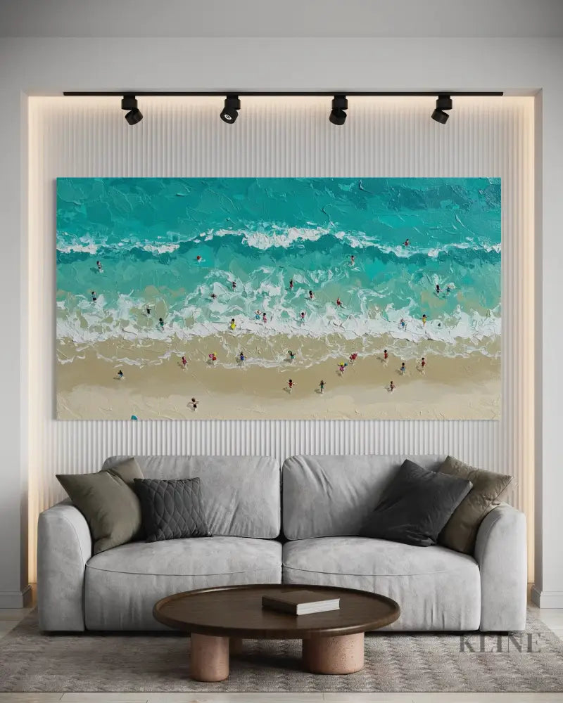 Turquoise Embrace 1 - Hand Painting