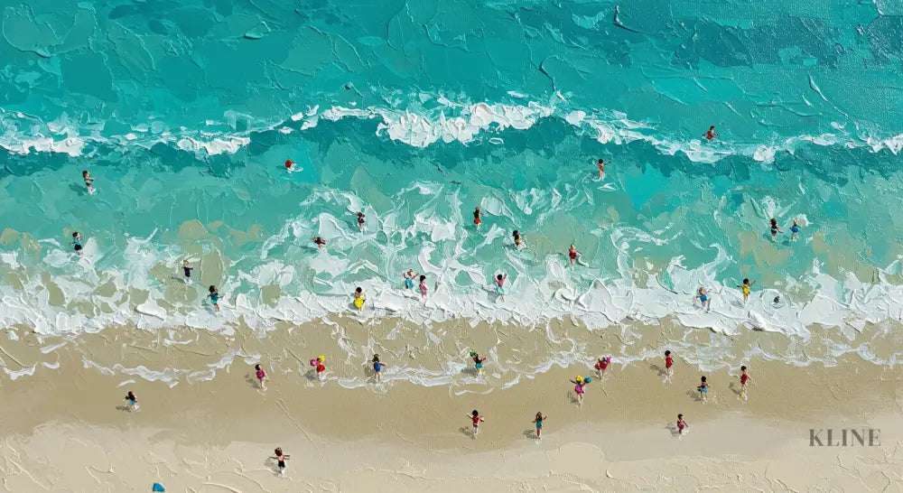 Turquoise Embrace 1 - Hand Painting