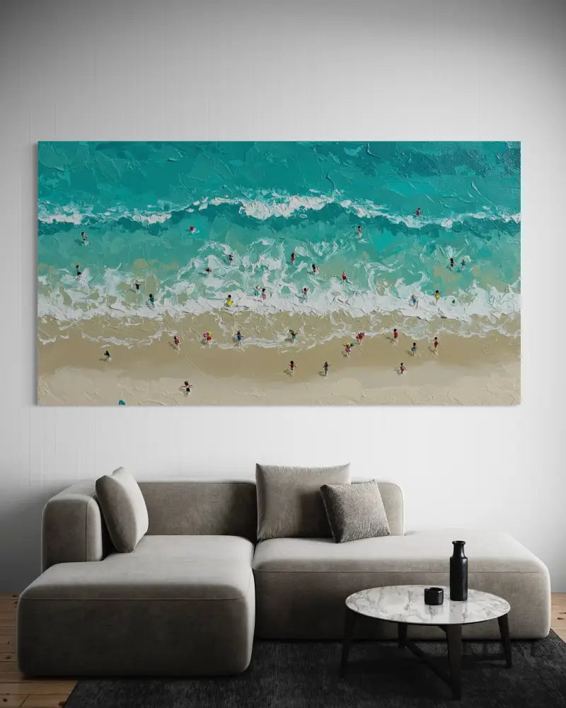 Turquoise Embrace 1 - Hand Painting