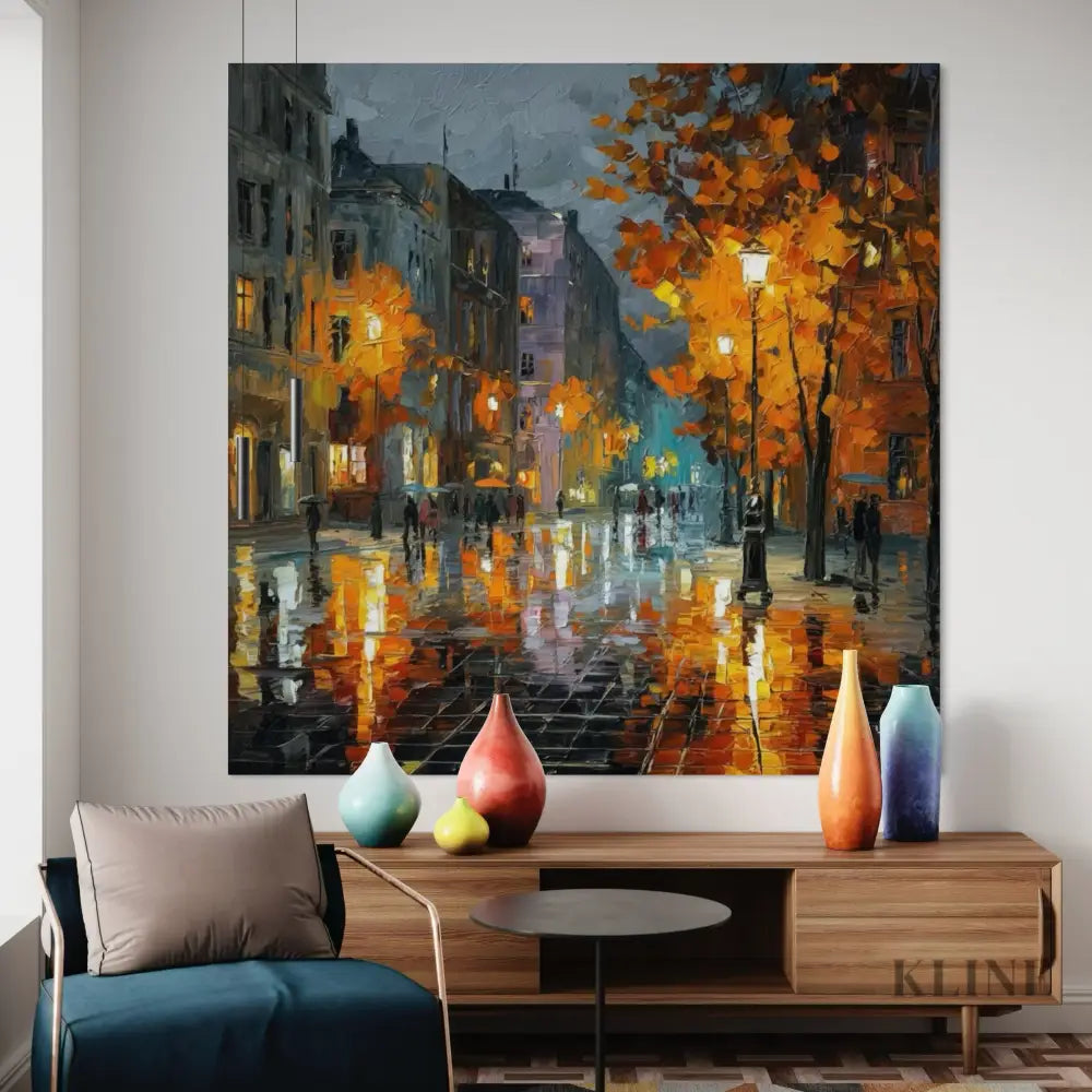 Twilight in the Old Town - Hand Painting