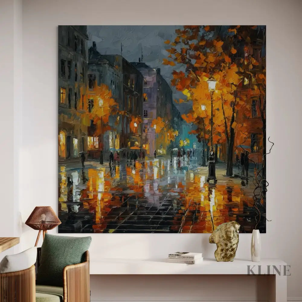 Twilight in the Old Town - Hand Painting