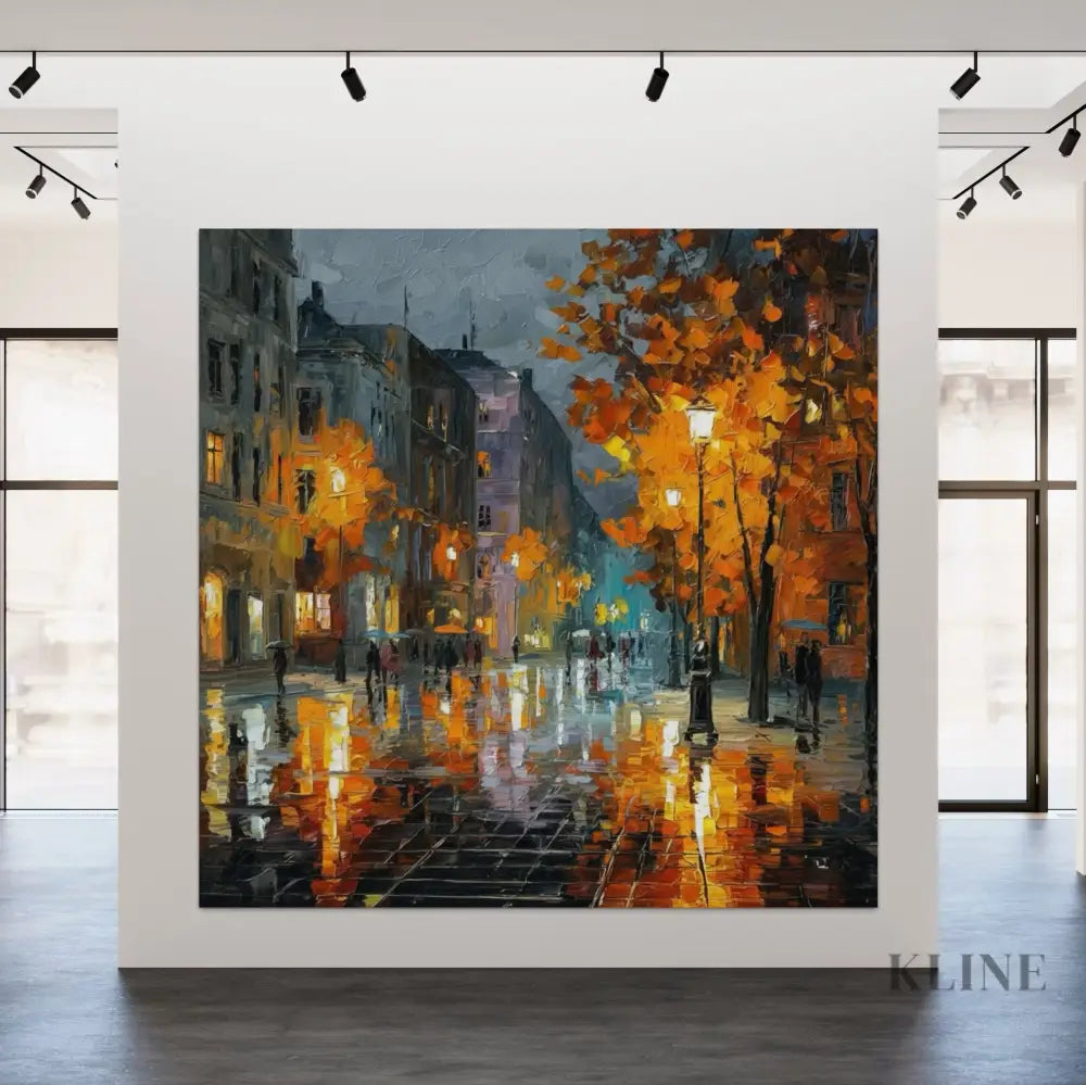 Twilight in the Old Town - Hand Painting