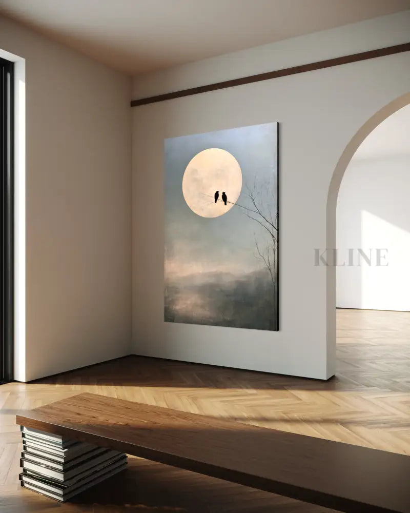 Two Under the Moon - Hand Painting