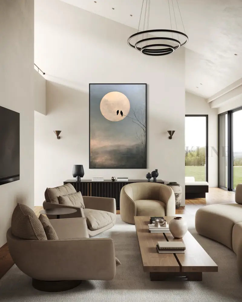Two Under the Moon - Hand Painting