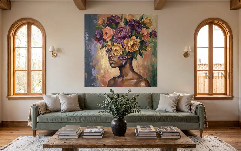 Velvet Bloom Reverie - Hand Painting