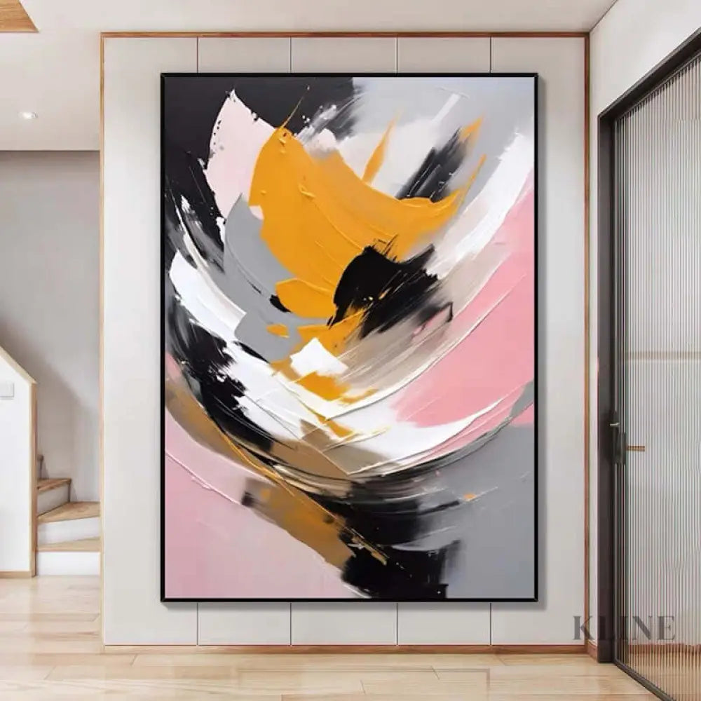 Vibrant Interplay of Pink - Hand Painting