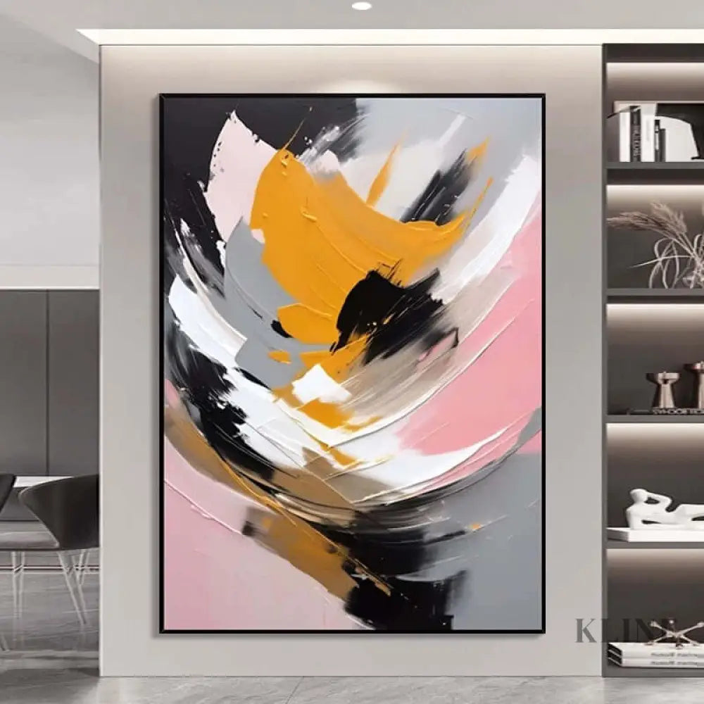 Vibrant Interplay of Pink - Hand Painting