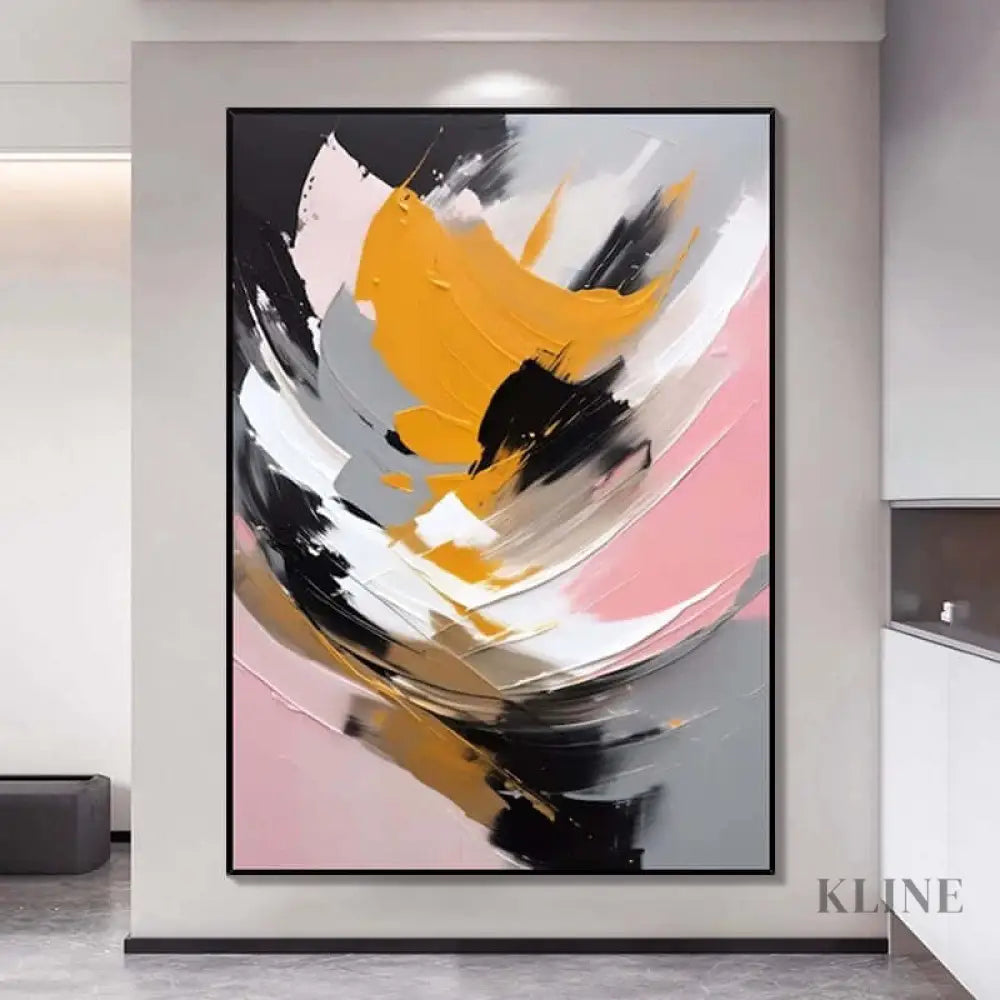 Vibrant Interplay of Pink - Hand Painting