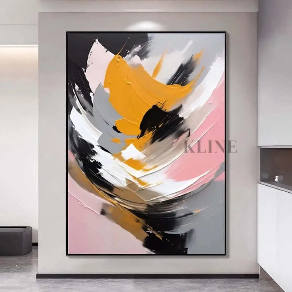 Vibrant Interplay of Pink - Hand Painting