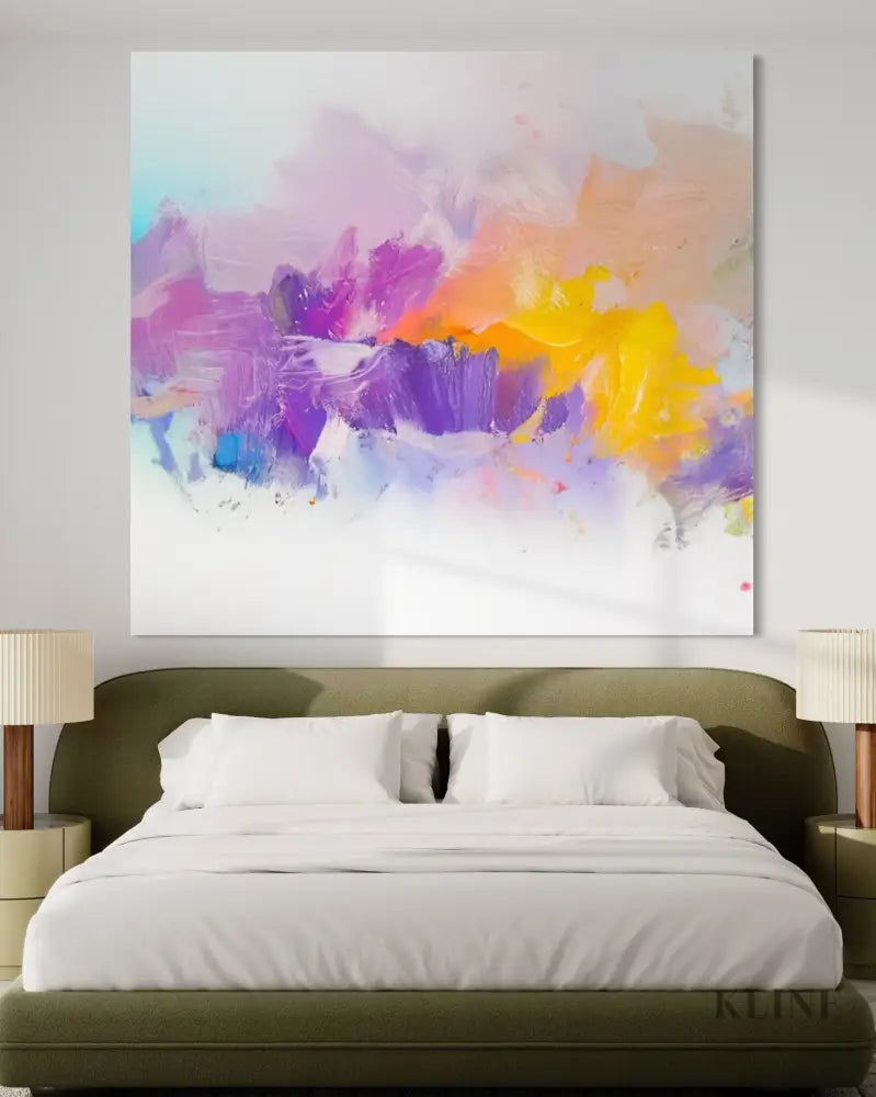 Violet and Ochre Reverie - Hand Painting