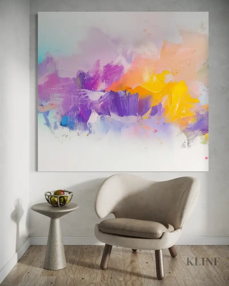 Violet and Ochre Reverie - Hand Painting