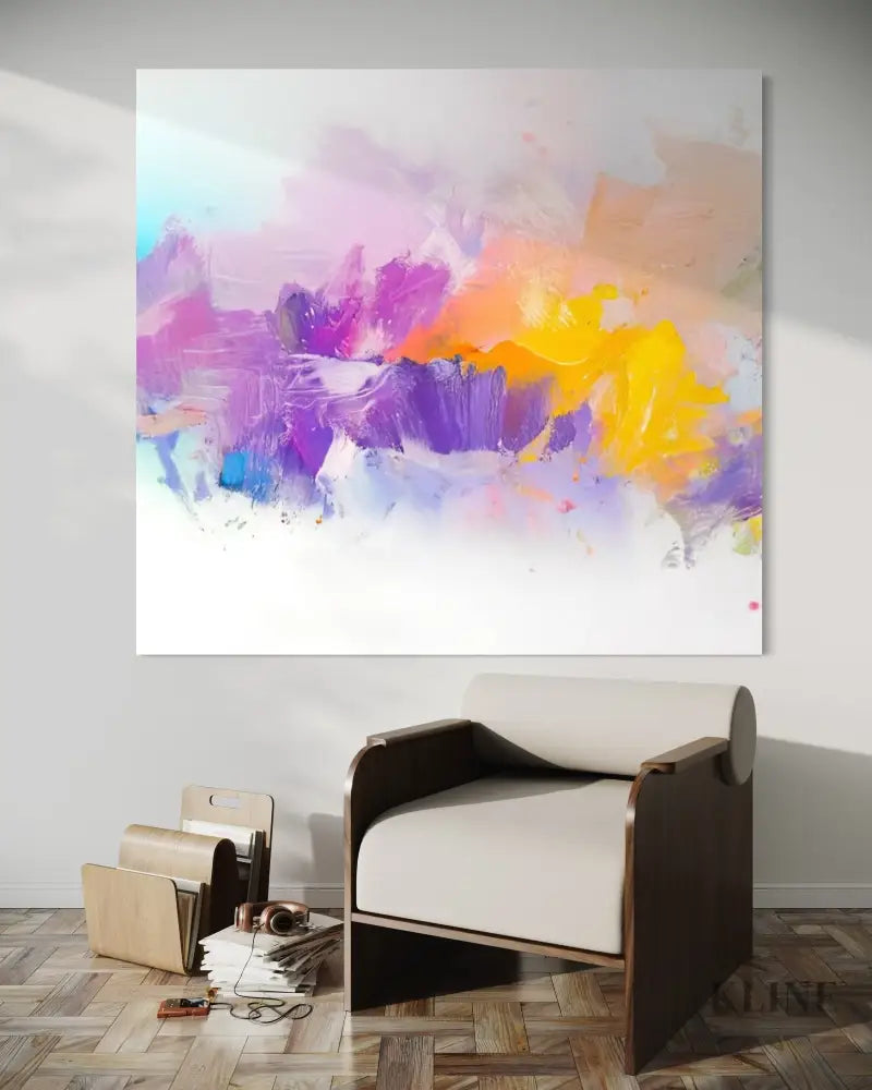 Violet and Ochre Reverie - Hand Painting