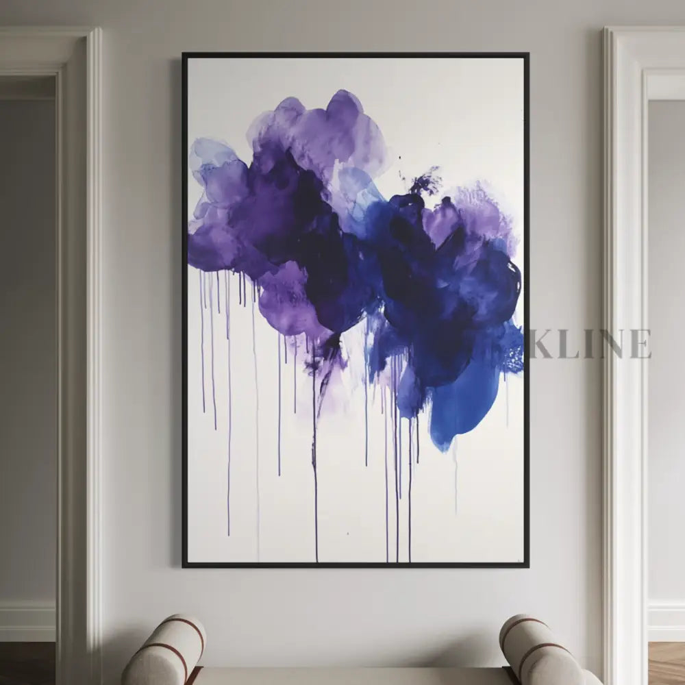 Violet Bloom Abstract - Hand Painting
