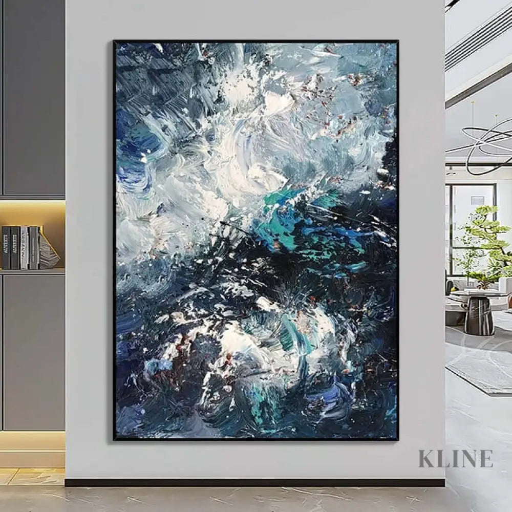 Vortex of Blue Dreams - Hand Painting