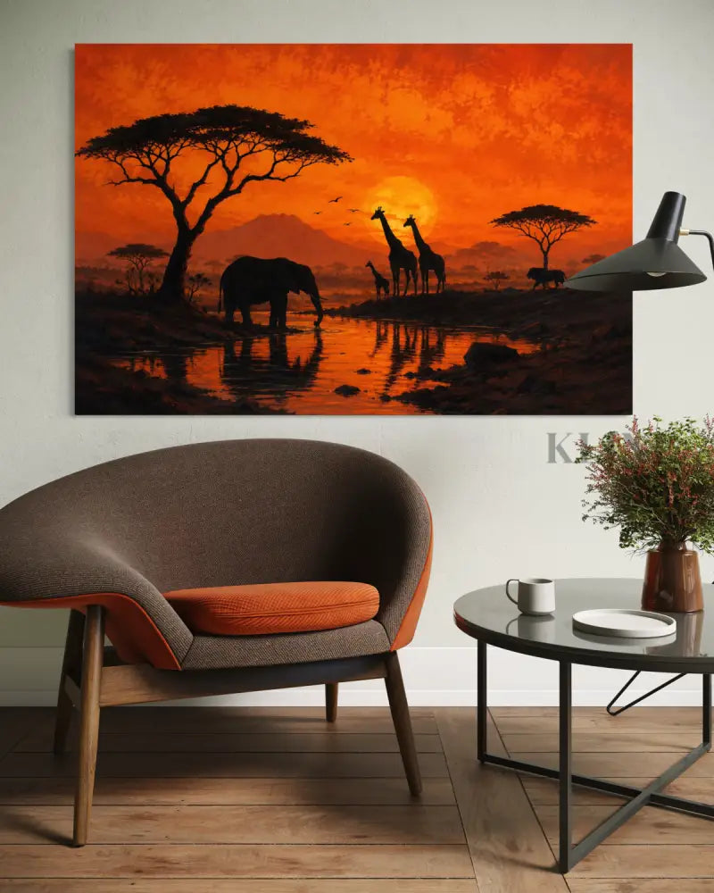 When the Savannah Turns Gold - Hand Painting