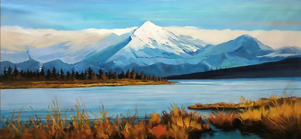 Where Sky Meets Stillness - Hand Painting
