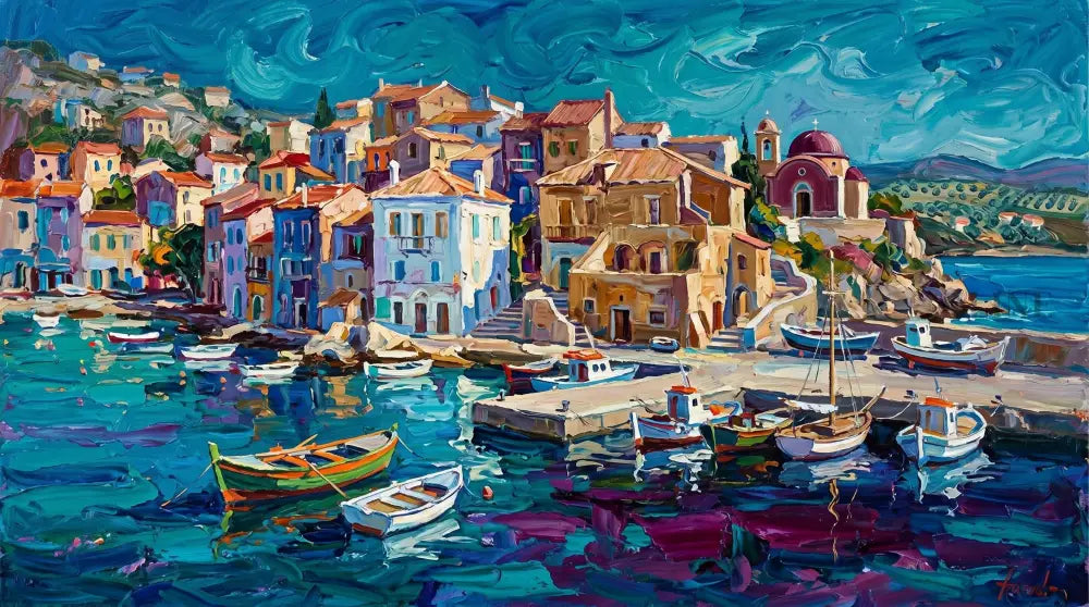 Where the Boats Rest 1 - Hand Painting