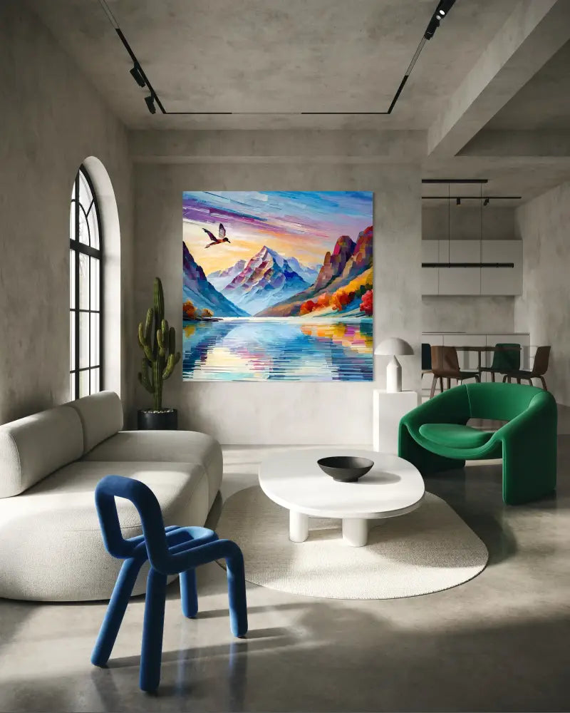 Whispers Across the Lake - Hand Painting