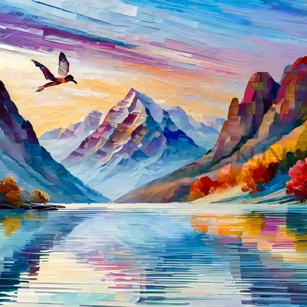 Whispers Across the Lake - Hand Painting