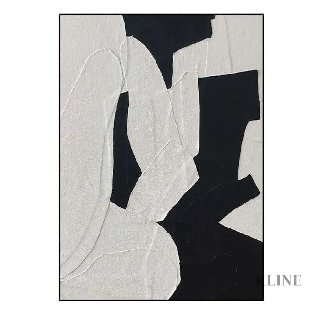 White and Black Wall Art - Hand Painting