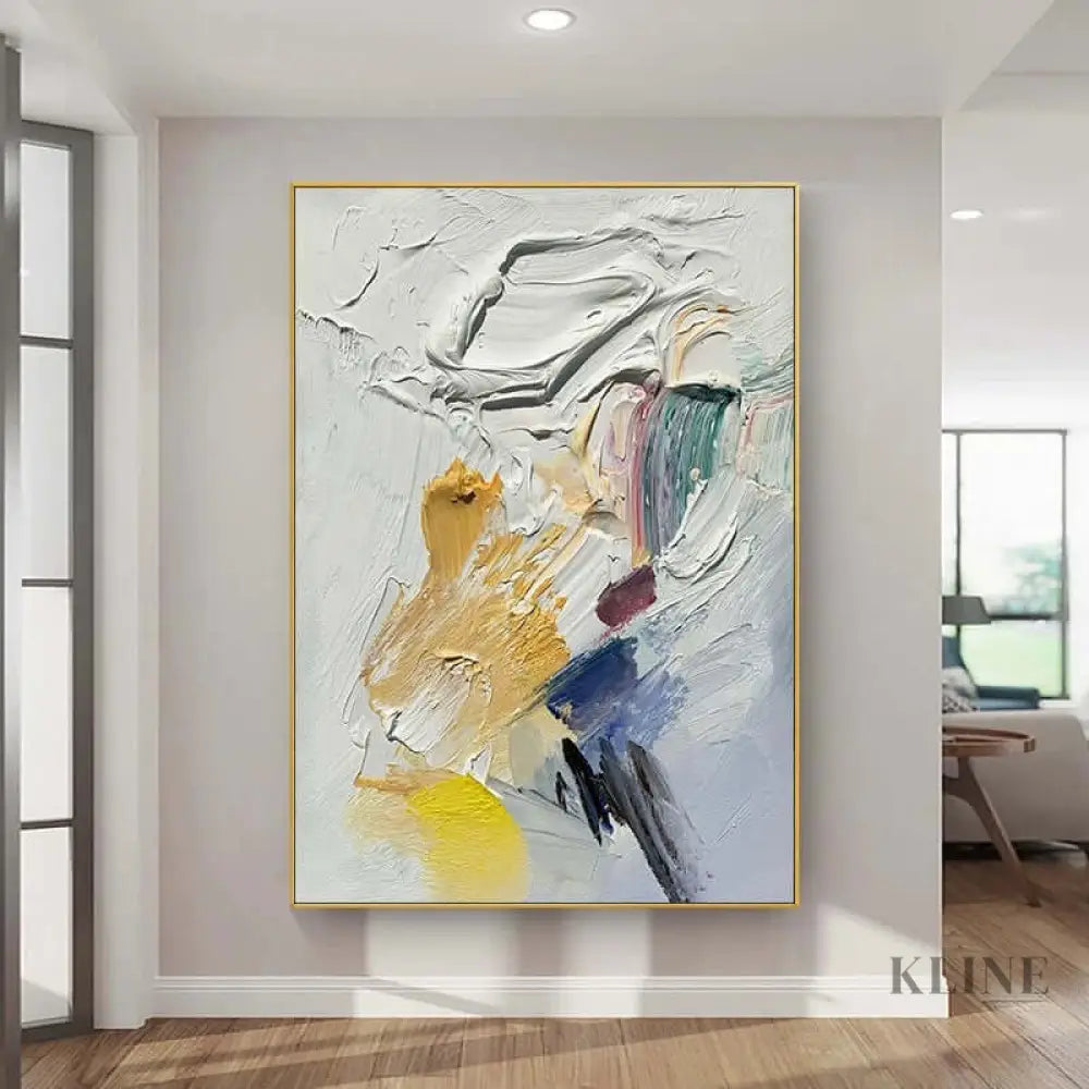 White and Multicolor Painting - Hand Painting