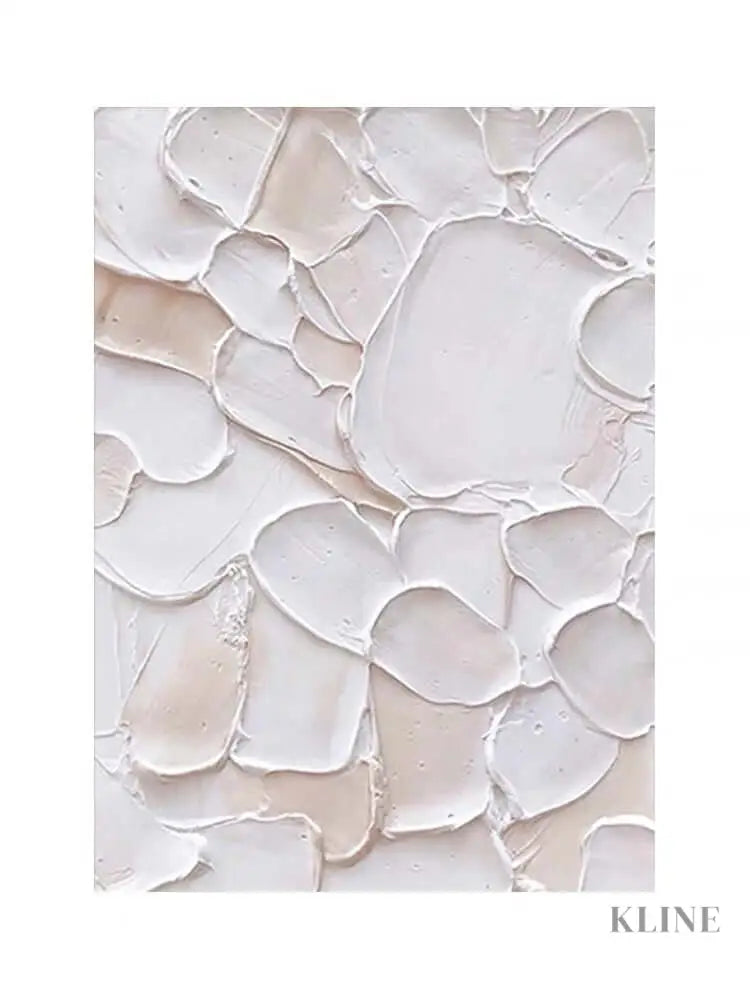 White and Pink Patches Style Textured Wall Art - Hand Painting