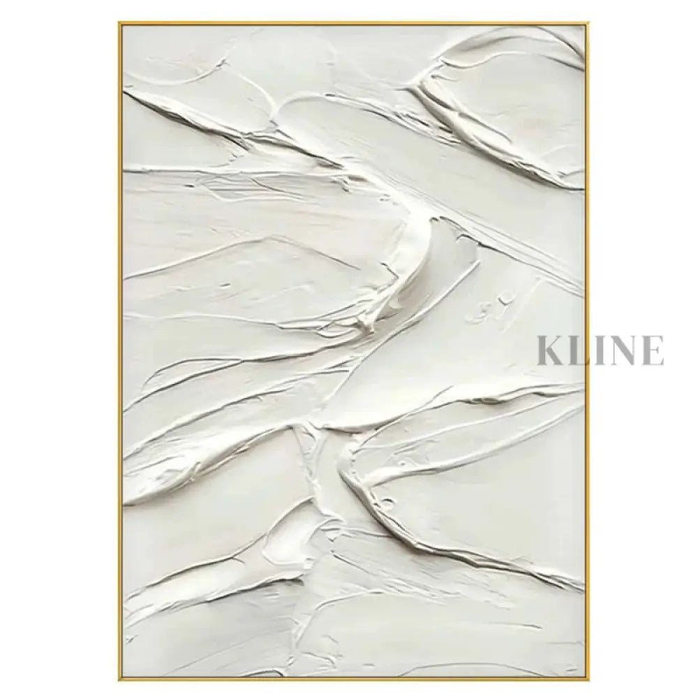 White Heavy Textured Painting - Hand Painting