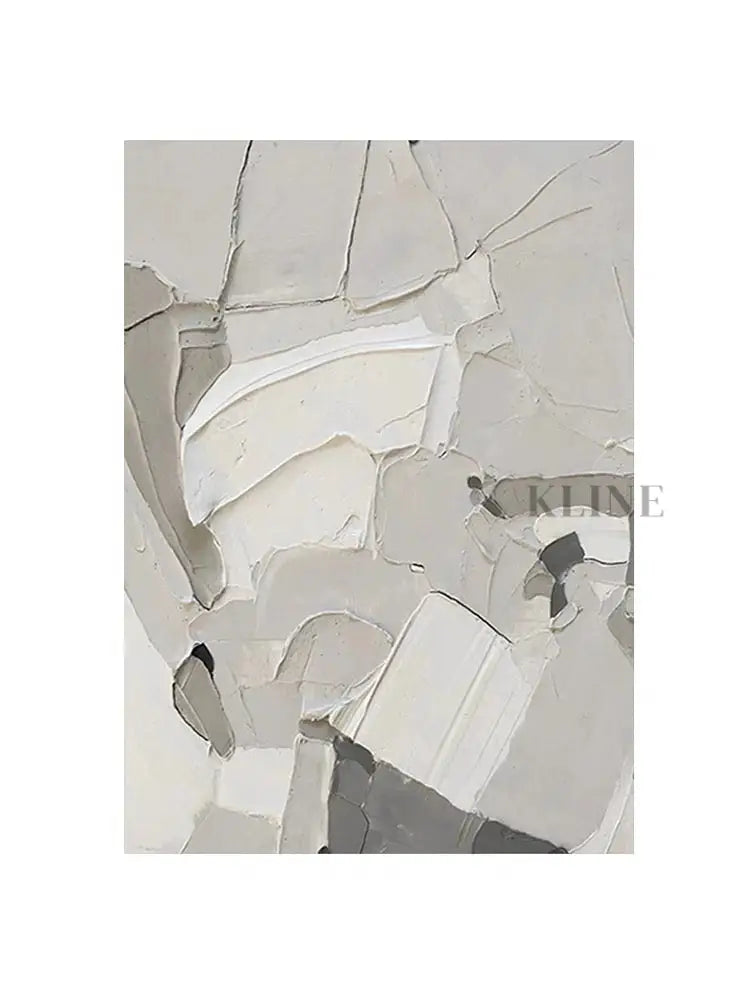 White Patches Textured Painting - Hand Painting