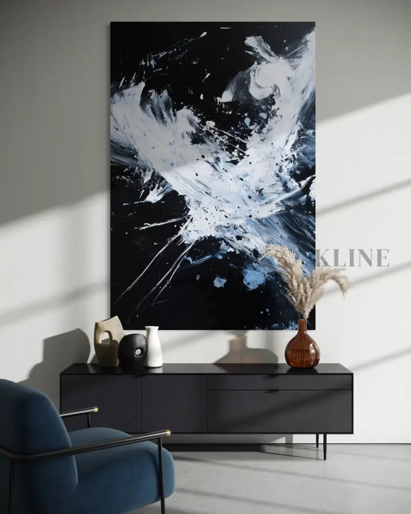White Storm Gesture - Hand Painting