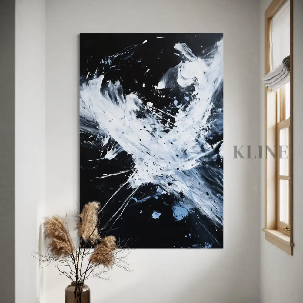 White Storm Gesture - Hand Painting