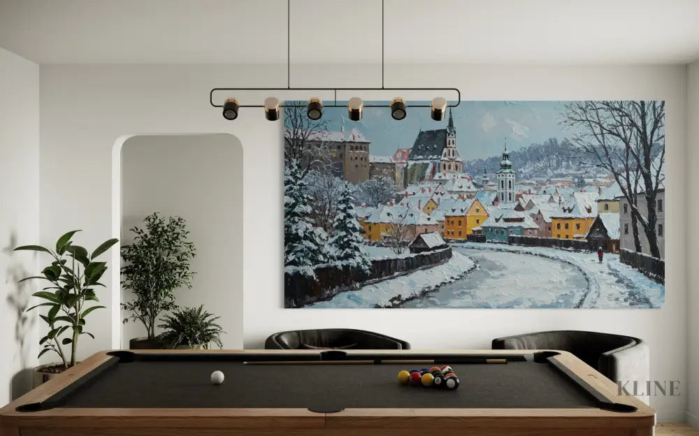 Winter in Prague - Hand Painting